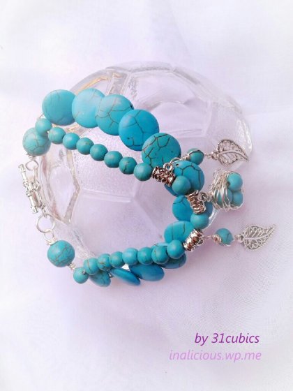 Round and Coin Turqoise Bracelet