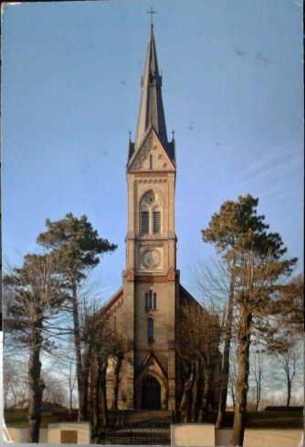 First postcard from Latvia,  a beautiful Evangelical Lutheran Church (1891)